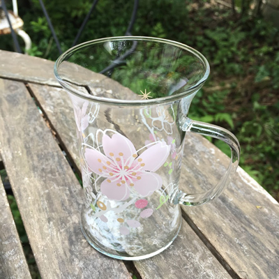 さくらの柄グラス